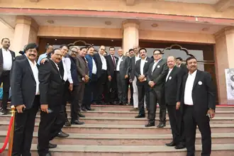Guests and dignitaries at the world record venue entrance in Jaipur