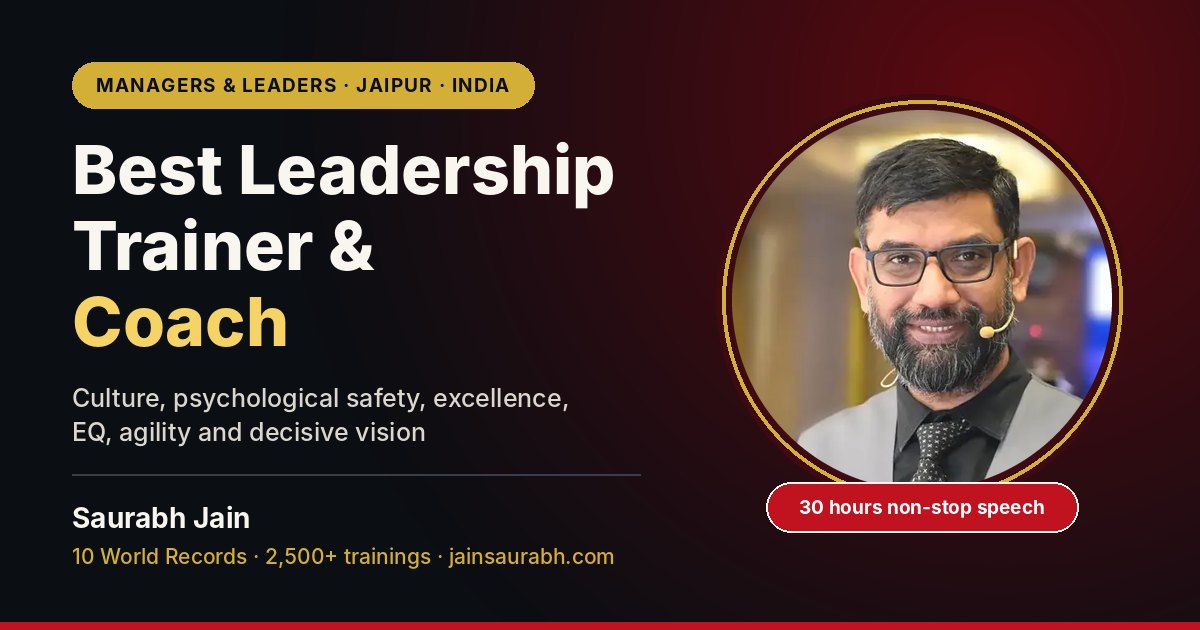 Saurabh Jain, best Leadership Coach in Jaipur, Rajasthan, India