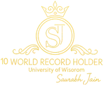 Saurabh Jain logo: 10 World Record Holder, University of Wisdom, soft skill trainer in Jaipur