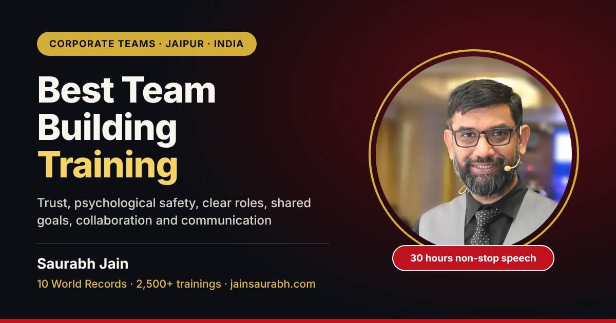 Saurabh Jain, best Team Building Trainer in Jaipur, Rajasthan, India